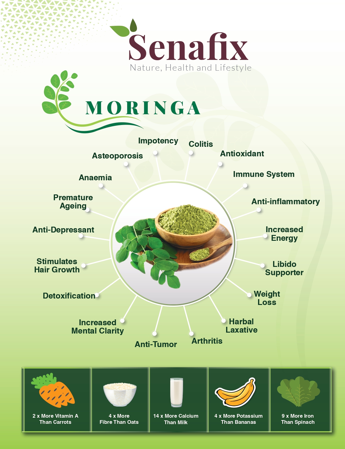 Senafix Moringa Powder - 10 Pack - My Drink2Shrink