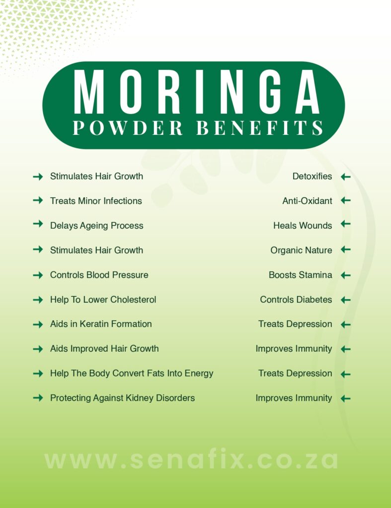 Senafix moringa powder 10 pack my drink2shrink